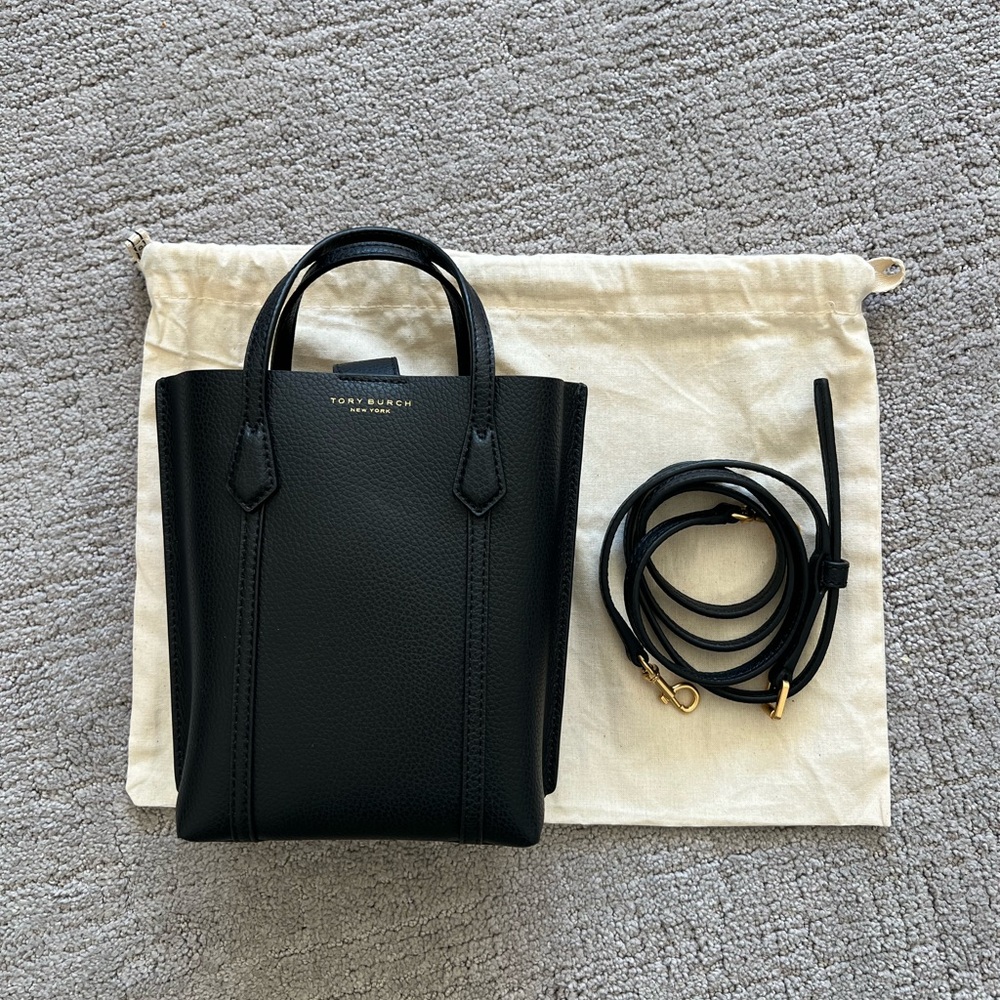 Tory Burch Mini Perry Leather Tote Bag - Picture 3 of 16
